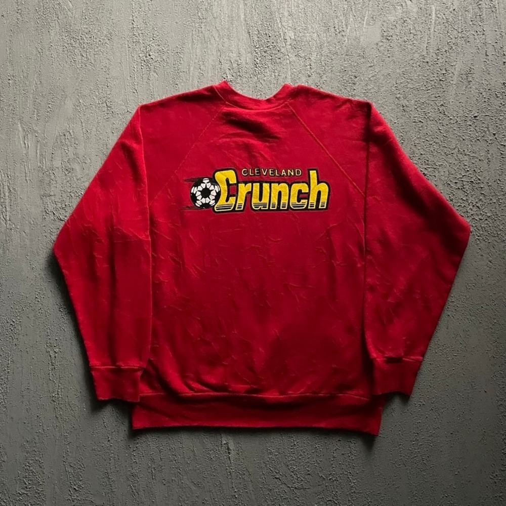 Vintage Cleveland Crunch Soccer Sweatshirt Large Red 90s Tultex